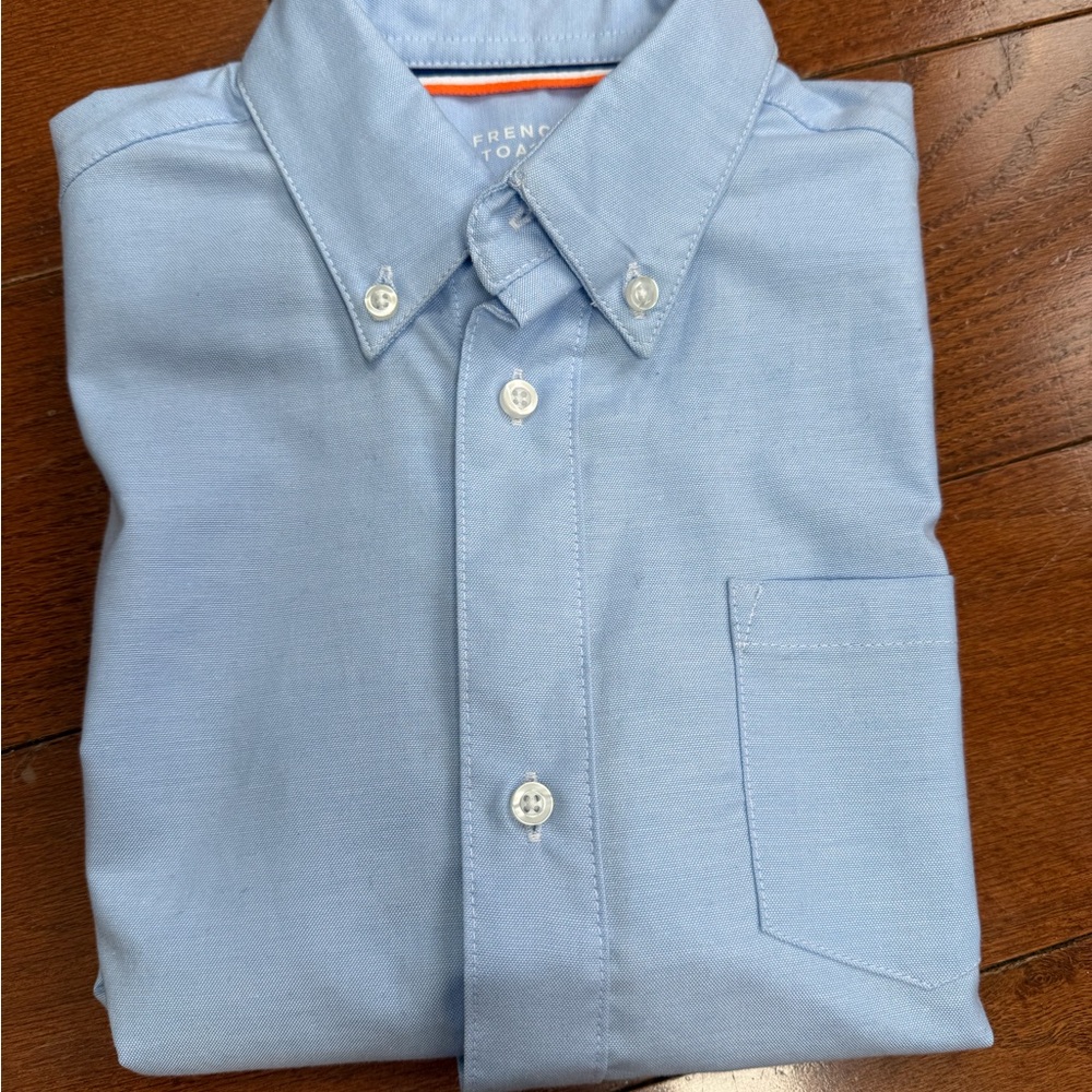 French Toast Blue Casual Button Down Shirt